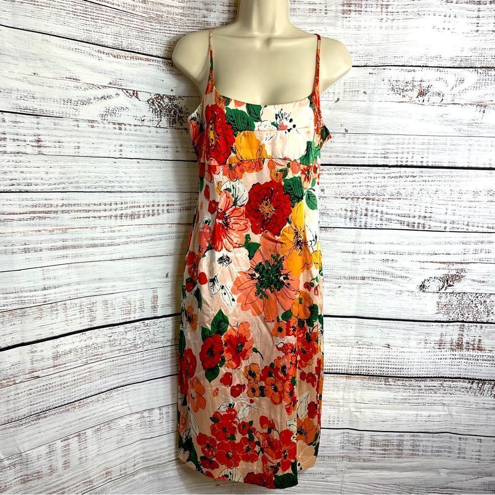 Susana Monaco Floral Dress - Red, Orange, Green